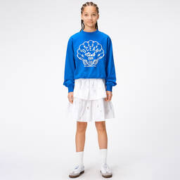 Molo-تنورة قطن عضوي برودوري عضوي لون أبيض | Childrensalon Outlet