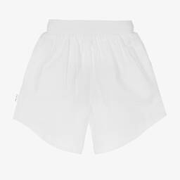 Molo-Girls White Cotton Seersucker Shorts | Childrensalon Outlet