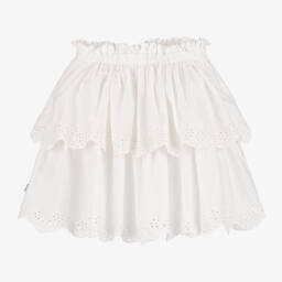 Molo-Girls White Elegance Voile Skirt | Childrensalon Outlet