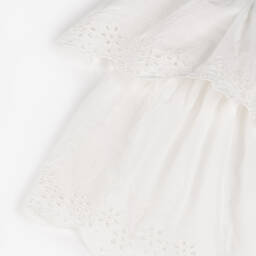Molo-Girls White Elegance Voile Skirt | Childrensalon Outlet