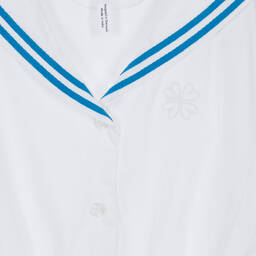 Molo-Girls White Organic Cotton Sailor Dress | Childrensalon Outlet