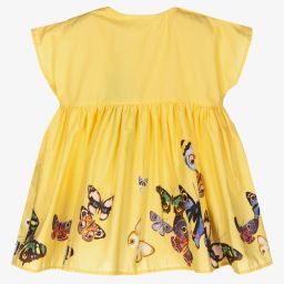 Molo-فستان قطن عضوي لون أصفر فاقع | Childrensalon Outlet
