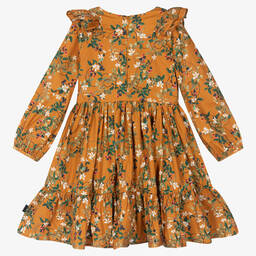 Molo-Girls Yellow Cotton Dress | Childrensalon Outlet