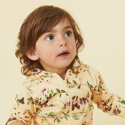 Molo-Girls Yellow Cotton Tracksuit | Childrensalon Outlet