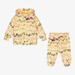 Molo-Girls Yellow Cotton Tracksuit | Childrensalon Outlet