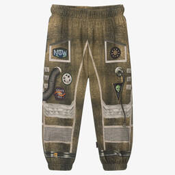 Molo-Green Astronaut Print Joggers | Childrensalon Outlet