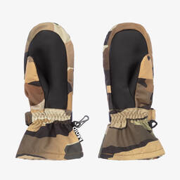 Molo-Green Camouflage Print Ski Mittens | Childrensalon Outlet