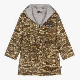 مولو-روب حمّام قطن عضوي جيرسي لون أخضر | Childrensalon Outlet