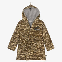 مولو-روب حمّام قطن عضوي جيرسي لون أخضر | Childrensalon Outlet