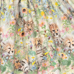 Molo-فستان قطن مزهر بلون المرج الأخضر | Childrensalon Outlet