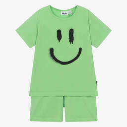 Molo-Green Organic Cotton Short Pyjamas  | Childrensalon Outlet