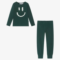 Molo-Зеленая пижама из органического хлопка со смайлом | Childrensalon Outlet