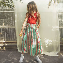 Molo-Юбка в розовую и зеленую полоску | Childrensalon Outlet