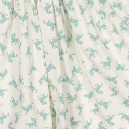 Molo-تنورة قطن عضوي بوبلين لون عاجي وأزرق باهت | Childrensalon Outlet