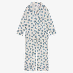 Molo-Ivory & Blue Organic Cotton Pyjamas | Childrensalon Outlet