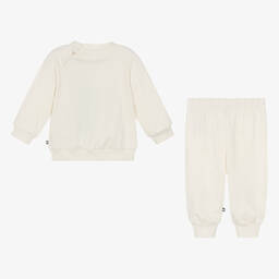 Molo-بدلة رياضية بطبعة قلوب قطن عضوي لون عاجي | Childrensalon Outlet