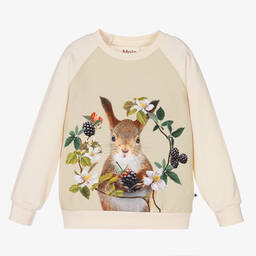 Molo-Ivory & Green Sweatshirt | Childrensalon Outlet