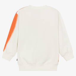 Molo-Ivory Organic Cotton Rainbow Sweatshirt | Childrensalon Outlet