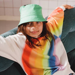 Molo-Ivory Organic Cotton Rainbow Sweatshirt | Childrensalon Outlet