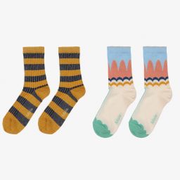 Molo-Ivory & Yellow Socks (2 Pack) | Childrensalon Outlet