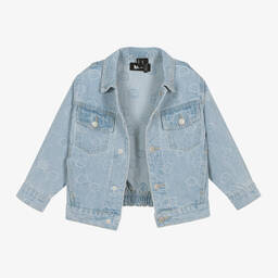 مولو-جاكيت قطن دنيم لون أزرق فاتح | Childrensalon Outlet