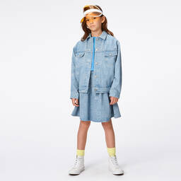 مولو-جاكيت قطن دنيم لون أزرق فاتح | Childrensalon Outlet