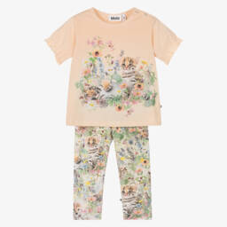 Molo-طقم ليجينغ وردي باهت للبنات الصغيرات | Childrensalon Outlet