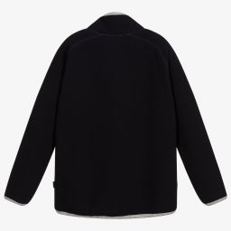 Molo-Navy Blue Zip-Up Fleece | Childrensalon Outlet