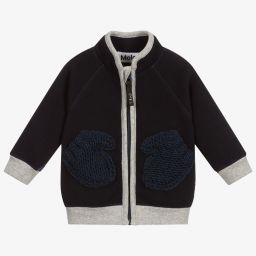 Molo-توب فليس بسحّاب لون كحلي ورمادي للأطفال | Childrensalon Outlet