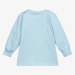 Molo-Pale Blue Organic Cotton Top | Childrensalon Outlet