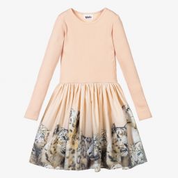 Molo-Pink Cotton Leopard Dress | Childrensalon Outlet