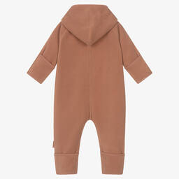 Molo-Pink Fleece Hooded Pramsuit | Childrensalon Outlet
