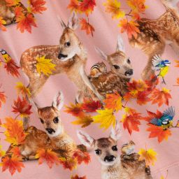 Molo-Pink & Red Fawn Print Dress | Childrensalon Outlet