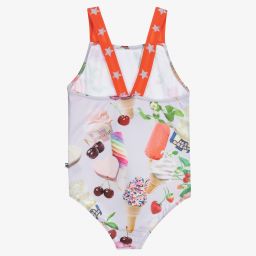 Molo-Pink Snacks Swimsuit (UPF 50+) | Childrensalon Outlet