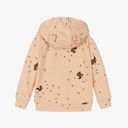 Molo-Pink Squirrel Cotton Zip-Up Top | Childrensalon Outlet