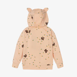 Molo-Pink Squirrel Cotton Zip-Up Top | Childrensalon Outlet