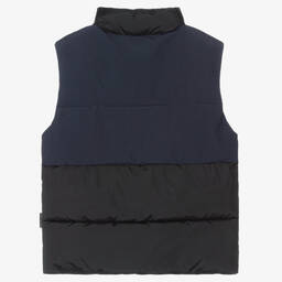 Molo-Teen Blue & Black Puffer Gilet | Childrensalon Outlet
