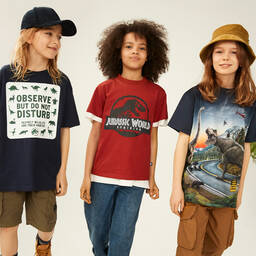 Molo-Синяя футболка с динозаврами для подростков | Childrensalon Outlet