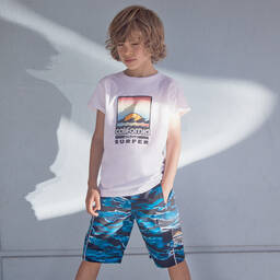 Molo-Teen Blue Swim Shorts (UPF50+) | Childrensalon Outlet