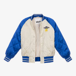 Molo-Teen Boys Beige Quilted Bomber Jacket | Childrensalon Outlet