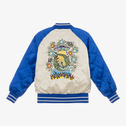 Molo-Teen Boys Beige Quilted Bomber Jacket | Childrensalon Outlet