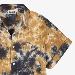 Molo-Teen Boys Beige Tie-Dye Shirt | Childrensalon Outlet