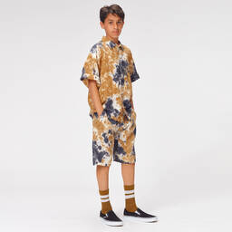 Molo-Teen Boys Beige Tie-Dye Shirt | Childrensalon Outlet
