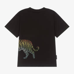 Molo-Teen Boys Black Cotton Tiger T-Shirt | Childrensalon Outlet