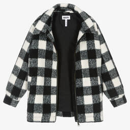 Molo-Teen Boys Black & White Check Jacket | Childrensalon Outlet
