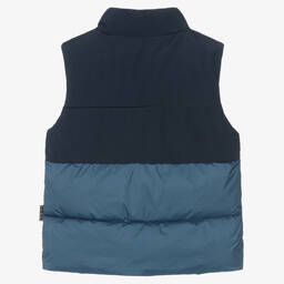 Molo-Teen Boys Blue Colourblock Puffer Gilet | Childrensalon Outlet