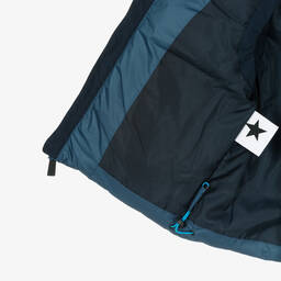 Molo-Teen Boys Blue Colourblock Puffer Gilet | Childrensalon Outlet