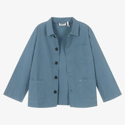 Molo-جاكيت تينز ولادي قطن تويل لون أزرق | Childrensalon Outlet