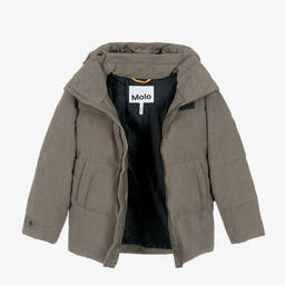 Molo-Teen Boys Green Corduroy Hooded Jacket | Childrensalon Outlet