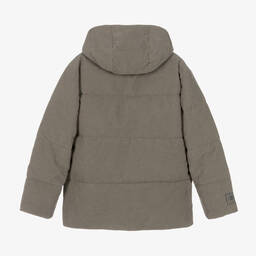 Molo-Teen Boys Green Corduroy Hooded Jacket | Childrensalon Outlet
